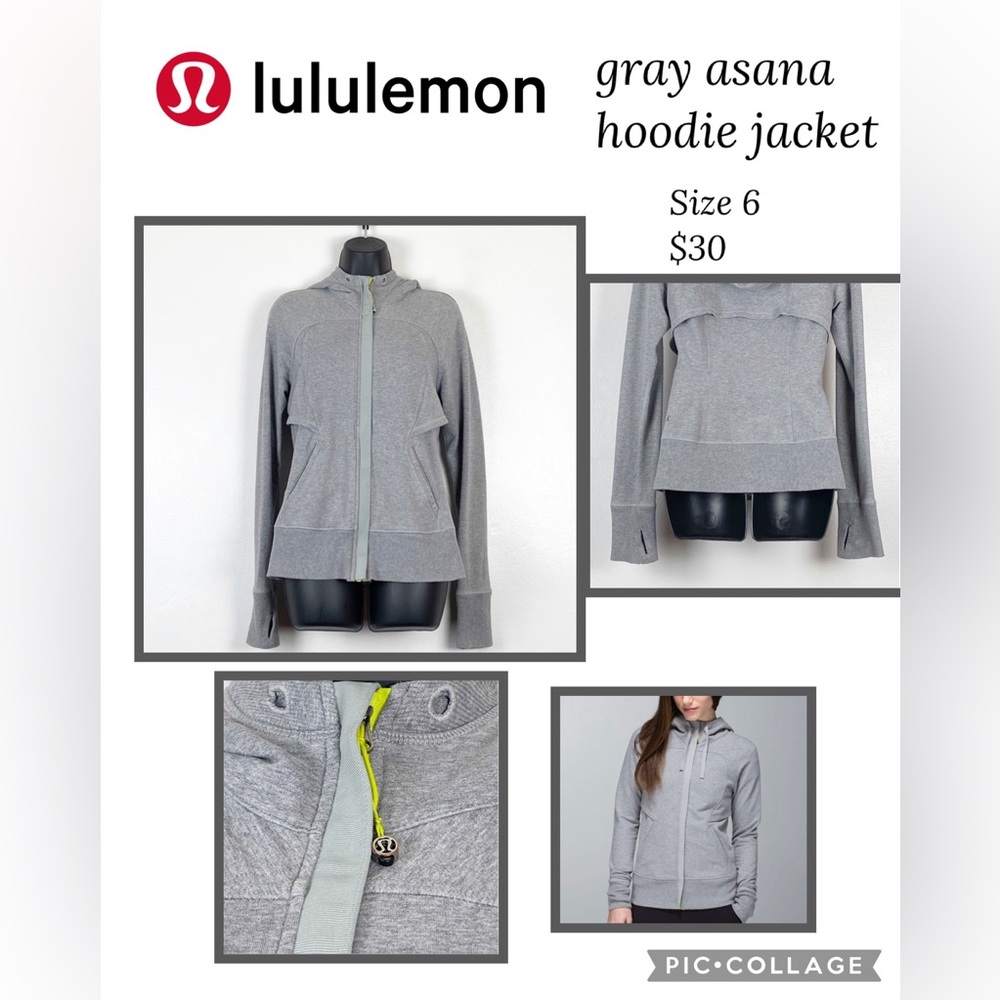 Lululemon Asana zip up size 6